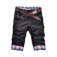 Short Bermuda Homme Fashion Slim Fit Sport Casual Noir